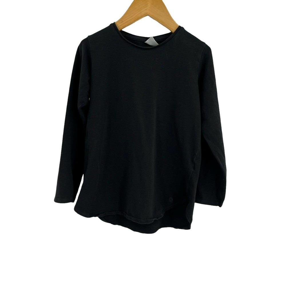 Zara Black Long Sleeve Crew Neck Tee Size 5